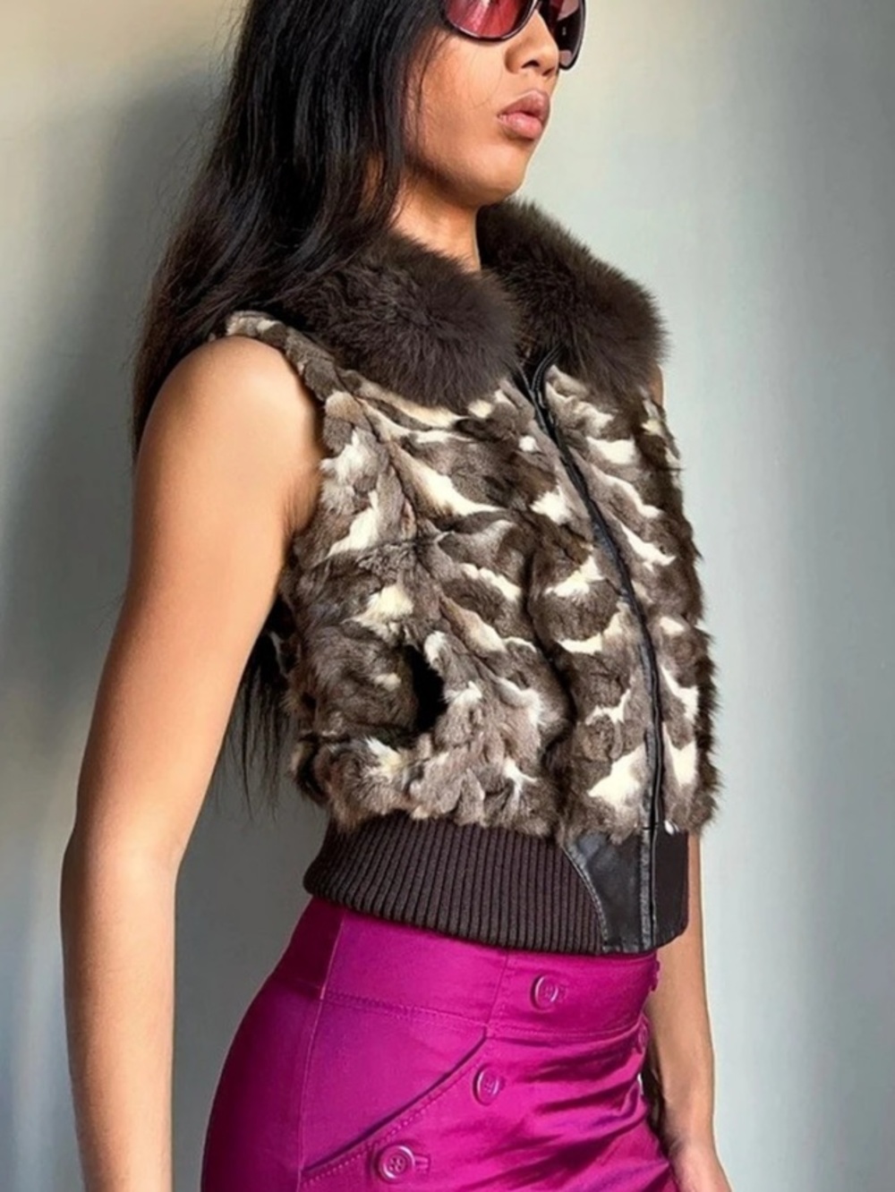 Vintage Rabbit Fur Vest - Picture 4 of 5